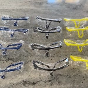 12 Pair Safety Goggles Over Glasses Lab Work Eye Protective Eyewear Clear Lens